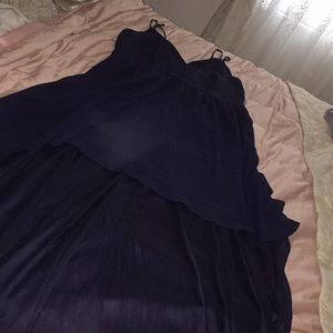 blue high-low dress (fashion nova)